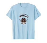 Whisker Wrangler : l'art inspiré de l'Ouest des Amoureux des Chats insolites T-Shirt, Homme, Bleu Céleste, S