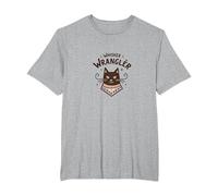 Whisker Wrangler : l'art inspiré de l'Ouest des Amoureux des Chats insolites T-Shirt, Homme Grandes Tailles, Gris Chiné, 6X Tall