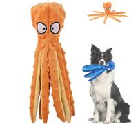 Whiskerspot Octopus Dog Toy,Whiskerspot Octopus Toy,No Stuffing Squeaky Dog Interactive Play Toys with Crinkle Paper,Eco friend Octopus Plush for Dogs,Teeth Cleaning & Durable for Puppies & Adult (C)