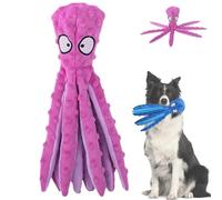 Whiskerspot Octopus Dog Toy,Whiskerspot Octopus Toy,No Stuffing Squeaky Dog Interactive Play Toys with Crinkle Paper,Eco friend Octopus Plush for Dogs,Teeth Cleaning & Durable for Puppies & Adult (D)