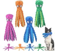 Whiskerspot Octopus Dog Toy,Whiskerspot Octopus Toy,No Stuffing Squeaky Dog Interactive Play Toys with Crinkle Paper,Eco friend Octopus Plush for Dogs,Teeth Cleaning & Durable for Puppies Adult (B1)