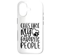 WhiskerWay Cats are My Favorite People Cat Lover Citation Coque pour iPhone 17