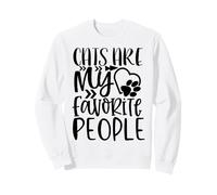 WhiskerWay Cats are My Favorite People Cat Lover Citation Sweatshirt