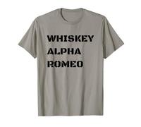 Whiskey Alpha Romeo Phonetic Alphabet Drôle Militaire Veteran T-Shirt