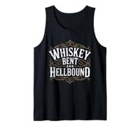 Whiskey Bent And Hellbound Funny Whiskey Cowboy Cowgirl Fun Débardeur