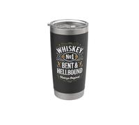 Whiskey Bent And Hellbound Funny Whiskey Cowboy Cowgirl Fun Gobelet isotherme en acier inoxydable double paroi