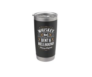 Whiskey Bent And Hellbound Funny Whiskey Cowboy Cowgirl Fun Gobelet isotherme en acier inoxydable double paroi