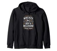 Whiskey Bent And Hellbound Funny Whiskey Cowboy Cowgirl Fun Sweat à Capuche