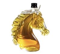 Whiskey Bottle - 16x14cm Clear Collectible Glass Liquor Decanter, Cool Drinking Gadget | Artistic Easy Whiskey Storages for Holiday Party Wedding Wine Bourbon Brandy Vodka Cognac Tequila