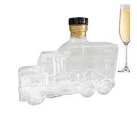 Whiskey Decanter, 375ml Half Truck Vintage Liquor Bottle with Stopper, Decorative Car Champagne Container for Kitchen, Wedding, Birthday, Beer and Home Celebration Display, 4.53x2.17x5.71 Inches