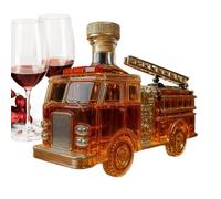 Whiskey Decanter, Glass Whisky Bottle, Fire Truck Shaped Bar Bottle
