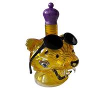 Whiskey Decanter, Leopard Glass Art Statue, 6.3x3.94x3.94 Inches, Impressive Animal Design Bottle, Bar Decor for Brandy, Tequila, Vodka, Bourbon, Home, Shelf and Restaurant