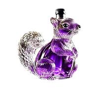 Whiskey Decanter, Squirrel Shape Glass Wine Bottle Container, Decorative Liquor Serving Decanter For Home Kitchen Dining Room Restaurant Bar Party Celebration Display Entertaining Gift Use