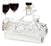 Whiskey Glasses - 310ml Glass Motorcycle Shape Decanter Bottle, Vintage Drinkware For Alcohol Serving | Home Bar Kitchen Party Wedding BBQ Restaurant Hotel Gift For Men