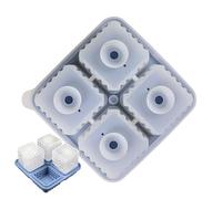 Whiskey Ice Mold, 4-Slot Large Cube Mold, High-Performance Silicone Chill Maker, Portable Freezer Accessory for Camping, Reliable Hardware for Cocktails and Spirits, Gear for Weddings and Events