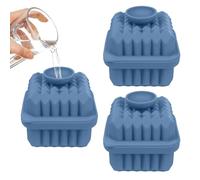 whiskey ice tray - 3 pieces portable reusable silicone container, geometric chilling mold, rhombic ice mold | slow melt spirit vessel for whiskey cocktail drinks refrigerator home dining indoor