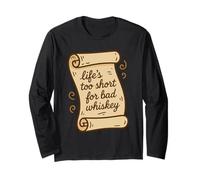 Whiskey Lover Tasting Club Bourbon Scotch Vintage Humour Manche Longue