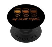 Whiskey Lover Tasting Club Bourbon Scotch Vintage Humour PopSockets PopGrip Adhésif