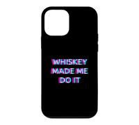 Whiskey Made Me Do It Funny Drinking Alcohol Party Lover Coque pour iPhone 12 Mini