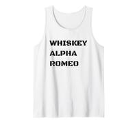 Whisky Alpha Romeo Alphabet phonétique Amusant Militaire vétéran Débardeur