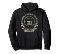 Whisky Bourbon Making Spirits Bright Funny Christmas Spirit Sweat à Capuche