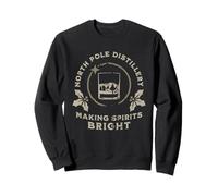 Whisky Bourbon Making Spirits Bright Funny Christmas Spirit Sweatshirt