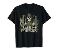 Whisky de la Saint-Patrick Business Western Cowboy Squelette T-Shirt