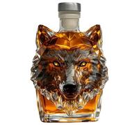 Whisky Decanter | 350ml Wolf Head Cocktail Decanter | Stylish Whiskey Bottle for Spirits Storage Cabinet Bourbon Collection Bartender Cocktail Home Bar