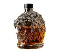 Whisky Decanter - Coffret cadeau de whisky pour homme bouteille de vin lionn | Bouteille de décanteur de distributeur d'alcool | Liqueur de lion bouteille de whisky | Boîte de vin profil animal pour