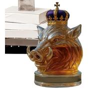 Whisky Decanter Verre Sanglier Liqueur Caraffor Pour Whisky,Distributeur D'alcool Artistique Boissons Vodka Brandy Tequila Salon Armoire Cognac Bourbon Bar Anniversaire Fête des Pères