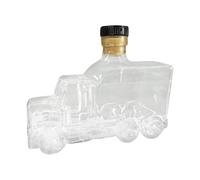 Whisky Decanter - Whisky verser demi-camion, 375 ml de cuisine de cuisine Conteneur d'alcool avec bouchon intéressant pour l'hébergement du brunch bière champagne d'anniversaire de mariage épreuves à