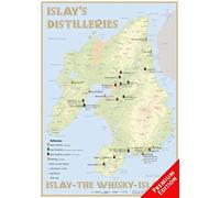 Whisky Distilleries Islay - Poster 42x60cm - Premium Edition: The Whiskylandscape in Overview - Maßstab 1 : 82.000