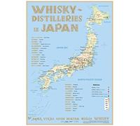 Whisky Distilleries Japan - Poster 42x60cm - Standard Edition: The Whiskylandscape in Overview - Maßstab 1:4.000.000