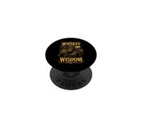 Whisky Goes in Wisdom Comes Out Gorilla PopSockets PopGrip Adhésif