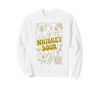 Whisky Sour Minimalist Lemon Mascotte Cocktail années 70 Groovy Sweatshirt
