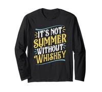 Whisky Summer Vibes Boire au Bourbon drôle Manche Longue