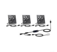 Whisper U10T1225JGX3 Ventilateur de refroidissement USB silencieux 16 dB avec régulation intelligente de la température de 0 à 60 °C et 10 niveaux de flux d'air