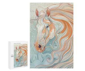 Whispering Horse Art Print Puzzle 1000 Pièces Educa Jouet en Bois Cadeau Unique Décoration Intérieure Jeu Éducatif Challenge Toy Adultes Et Enfants À Partir De 14 Ans 1000 PCS