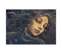 Whispering Stars Celestial Artwork Puzzles pour Adultes Jeux Relaxants Défi Difficile Cadeaux De Noël Et d'anniversaire 38x26cm/1000pcs