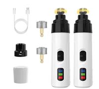 Whisperpaws Coupe-ongles sans douleur, broyeur à ongles silencieux Groom Pro, broyeur à ongles pour chien, silencieux, charge USB rapide avec têtes de meulage de rechange (2 + 2 têtes de rechange)