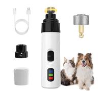 Whisperpaws Coupe-ongles sans douleur, broyeur à ongles silencieux Groom Pro, broyeur à ongles pour chien, silencieux, charge rapide USB avec têtes de meulage de rechange (1 + 1 tête de rechange)