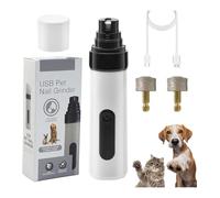 Whisperpaws Pain-Free Nail Trimmer, Whisperpaws Nail Trimmer, Electric Silent Dog Nail Trimmers with 2 PCS Grinding Head, 2 Speeds, Stress Free Nail Grooming for Dogs Cats (1PCS)