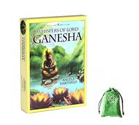 Whispers de Lord Ganesha Tarot Oracle Cartes, avec Sac de Rangement en Velours,Whispers of Lord Ganesha Tarot Oracle Cards