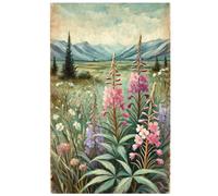 Whispers of Fireweed: Digital Art | Vintage Fireweed | Journal or Notebook for School, College, Work or Play | Lined Style