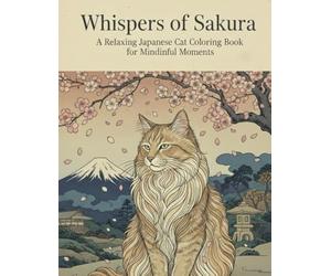 Whispers of Sakura: A Relaxing Japanese Cat Coloring Book for Mindful Moments