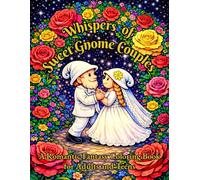 Whispers of Sweet Gnome Couples: A Romantic Fantasy Coloring Book for Adults and Teens Featuring Magical Gardens, Flower Houses, and Enchanted Gnome Love Themed