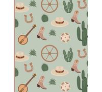 Whispers of the Wild West: Cowboy Boots, Hat and Cactus Notebook: This is 110 pages, Wide Ruled and the size is (7.5 x 9.25) : A Journey Through Frontier Dreams