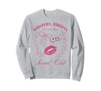 Whispers Ribbons Drapeaux rouges Coquette Social Club Design Sweatshirt