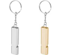 Whistle,2 Pcs Survival Whistle,Emergency Whistle,Double Tubes Metal Emergency Whistle,For School Gym,Outdoor Camping,Hiking,Hunting,Climbing