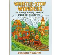 Whistle-Stop Wonders: A Coloring Journey Through Storybook Train Towns: Ride the rails through magical villages, quaint stations, and scenic tracks in this enchanting vintage train adventure.